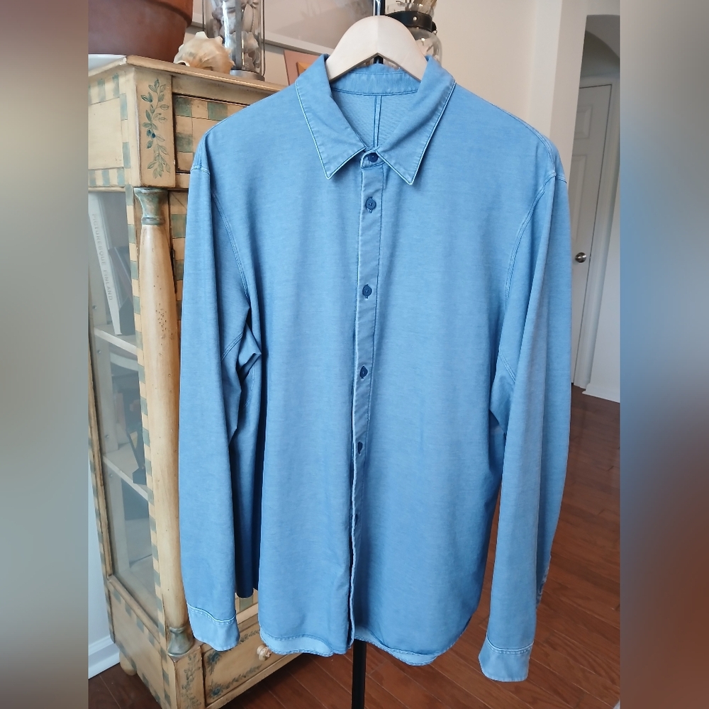 Lululemon Casual Blue Button Down Shirt
